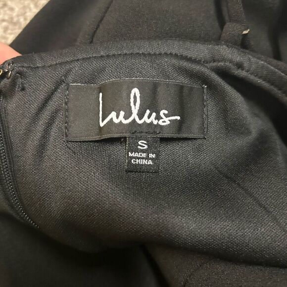 Lulus Women’s Small Black Ruffled Bodycon Dress - Picture 7 of 7